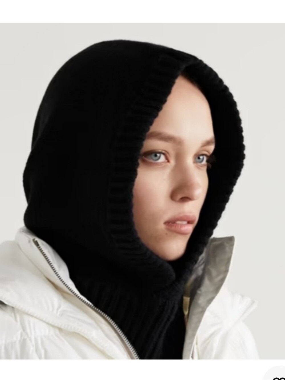 NWT Bogner Berny Appliquéd Wool and Cashmere-blend Balaclava Hood Black